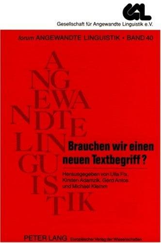 Tapa de Brauchen Wir Einen Neuen Textbegriff?
