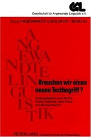 Tapa de Brauchen Wir Einen Neuen Textbegriff?