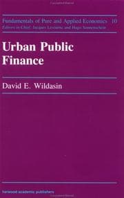Tapa de Urban public finance