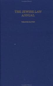 Tapa de The Jewish Law Annual