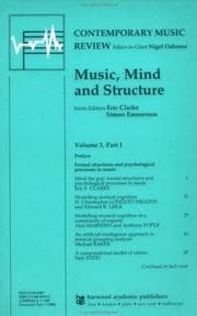 Tapa de Music, Mind and Structure (Contemporary Music Review (M.E. Sharpe))