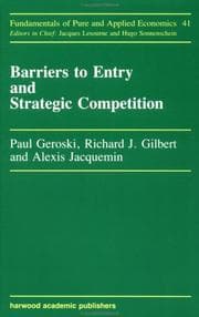 Tapa de Barriers to entry and strategic competition