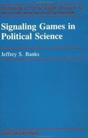 Tapa de Signaling games in political science