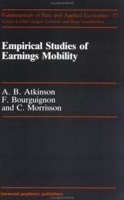 Tapa de Empirical studies of earnings mobility