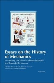 Tapa de Essays on the history of mechanics