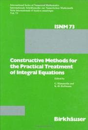 Tapa de Constructive methods for the practical treatment of integral equations