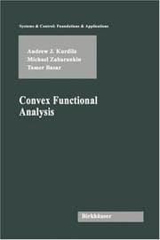 Tapa de Convex functional analysis