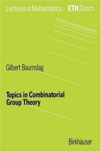 Tapa de Topics in combinatorial group theory
