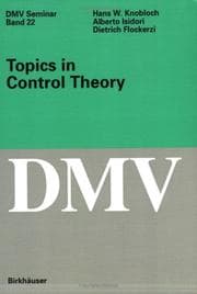 Tapa de Topics in control theory
