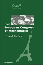 Tapa de First European Congress of Mathematics