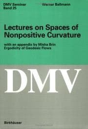 Tapa de Lectures on spaces of nonpositive curvature