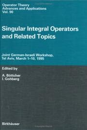 Tapa de Singular integral operators and related topics