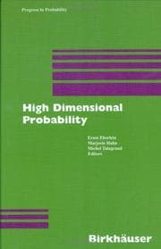 Tapa de High dimensional probability