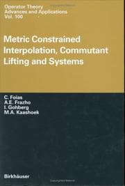 Tapa de Metric constrained interpolation, commutant lifting, and systems