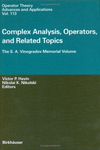 Tapa de Complex analysis, operators, and related topics