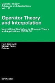 Tapa de Operator theory and interpolation