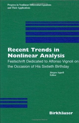 Tapa de Recent Trends in Nonlinear Analysis