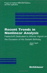 Tapa de Recent Trends in Nonlinear Analysis