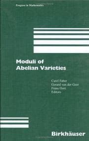 Tapa de Moduli of Abelian varieties