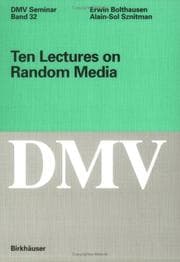 Tapa de Ten lectures on random media