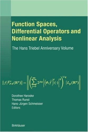 Tapa de Function spaces, differential operators, and nonlinear analysis