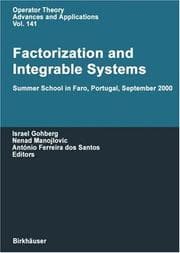 Tapa de Factorization and integrable systems