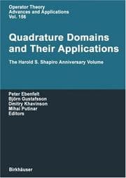 Tapa de Quadrature domains and their applications