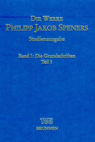 Tapa de Die Werke Philipp Jakob Speners
