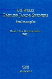 Tapa de Die Werke Philipp Jakob Speners