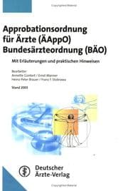 Tapa de Approbationsordnung fur Ärzte (ÄAppO), Bundesärzteordnung (BÄO)