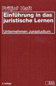 Tapa de Einführung in das juristische Lernen. Unternehmen Jurastudium