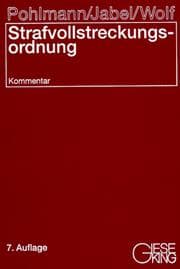 Tapa de Strafvollstreckungsordnung und gesetzliche Greundlagen