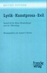Tapa de Lyrik, Kunstprosa, Exil