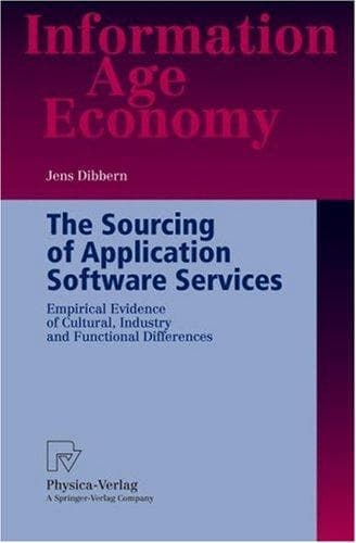 Tapa de The Sourcing of Application Software Services