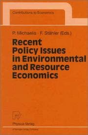 Tapa de Recent policy issues in environmental and resource economics