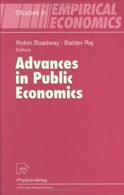 Tapa de Advances in public economics