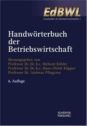 Tapa de Handwörterbuch Unternehmensrechnung und Controlling