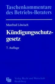 Tapa de Kommentar zum Kündigungsschutzgesetz