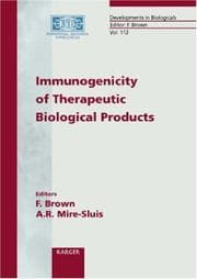 Tapa de Immunogenicity of therapeutic biological products