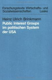 Tapa de Public interest groups im politischen System der USA