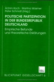 Tapa de Politische Partizipation in der Bundesrepublik Deutschland