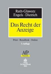 Tapa de Das Recht der Anzeige