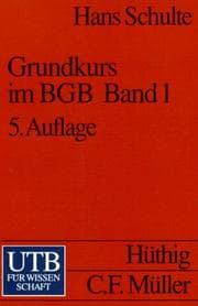 Tapa de Grundkurs im BGB Bd. 1