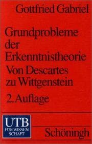 Tapa de Grundprobleme der Erkenntnistheorie. Von Descartes zu Wittgenstein