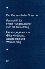 Tapa de Der Gebrauch der Sprache