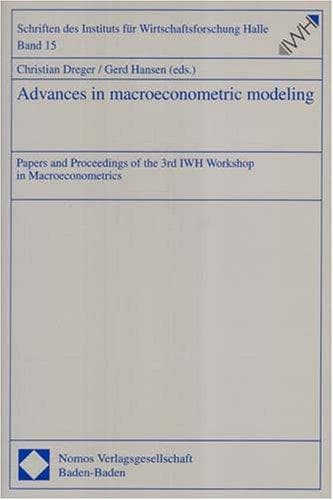 Tapa de Advances in Macroeconometric Modeling