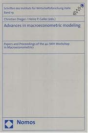 Tapa de Advances in macroeconometric modeling