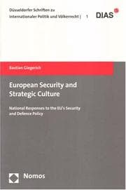 Tapa de European Security and Strategic Culture