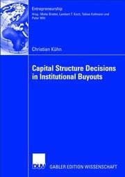Tapa de Capital Structure Decisions in Insitutional Buyouts