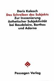 Tapa de Das Schreiben des Subjekts